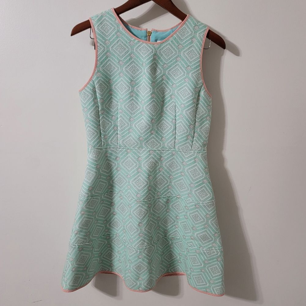 Sail to Sable Cabbage Jacquard Flair Dress size 6